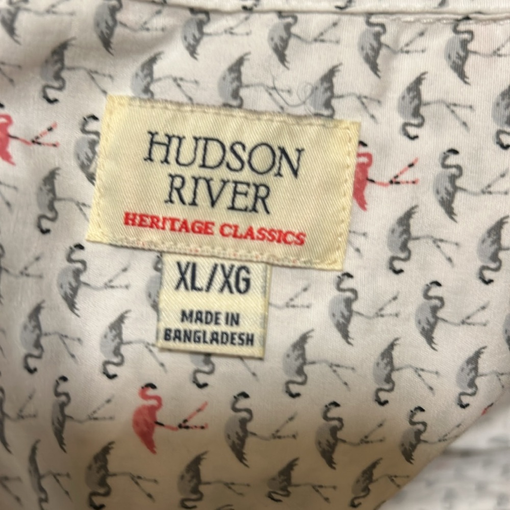 Men's White and Pink Flamingo Patterned Shirt - Picture 5 of 5
